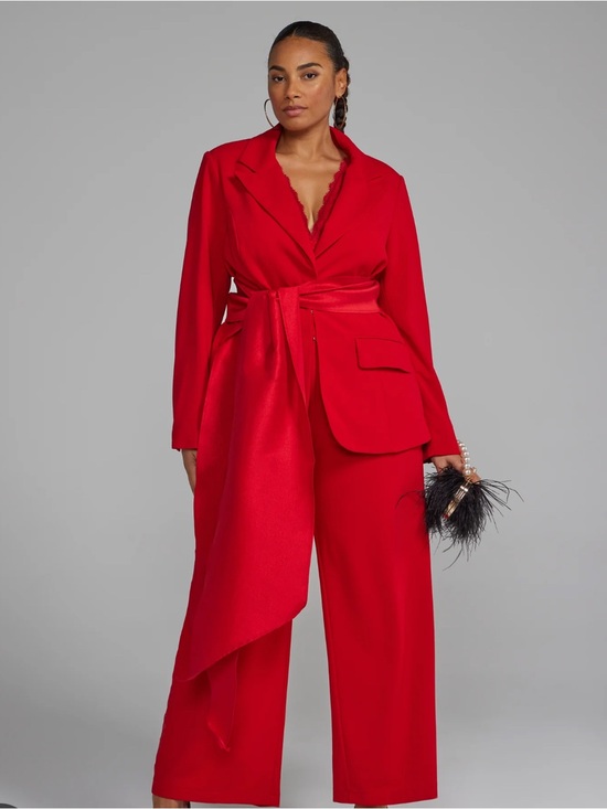 Fashion to Figure Jackets & Blazers - Single Breasted Tie-Waist Blazer